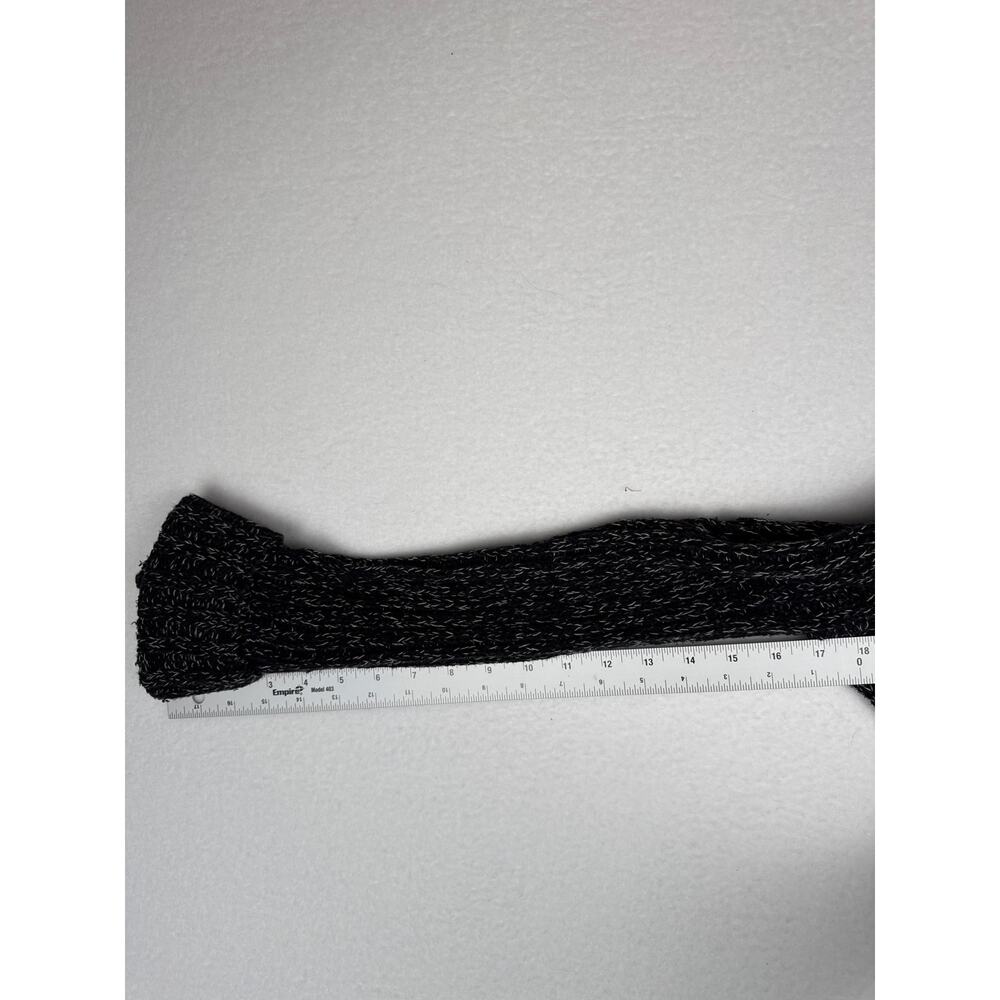 Free people black marled ballet twisted cableturtle neck cropped sweater size M - Picture 9 of 9